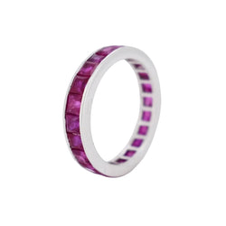 White gold and Ruby Wedding band ring