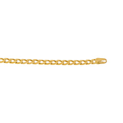 Yellow gold curb chain necklace