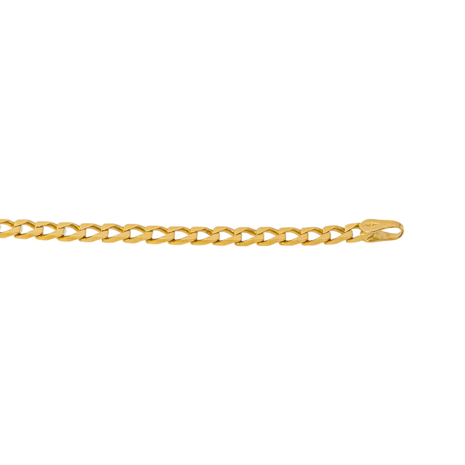 Yellow gold curb chain necklace