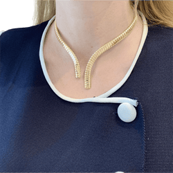 Collier "Tubogas" croisé, or jaune.