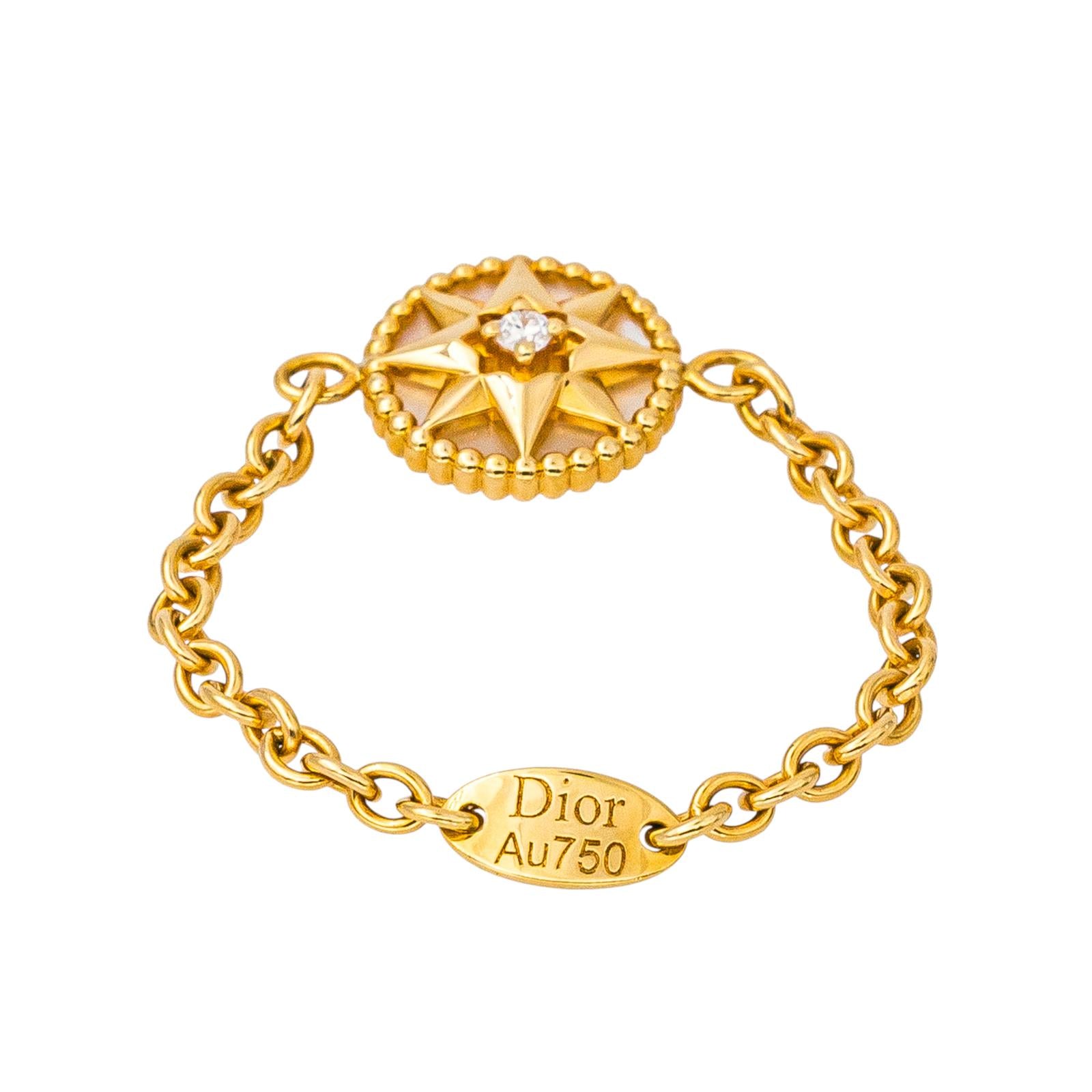 Dior "Rose des vents" Ring in Yellow gold with Diamonds
