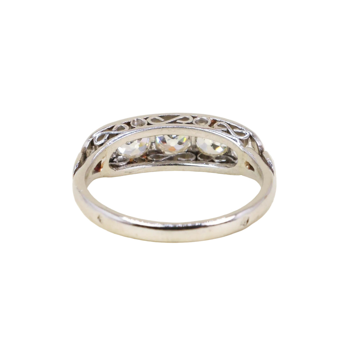 Platinum and Diamond Garter Ring