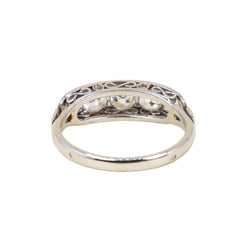 Platinum and Diamond Garter Ring