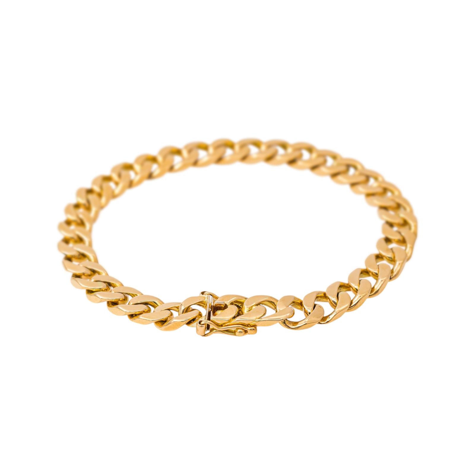 Bracelet Maille Gourmette Or jaune