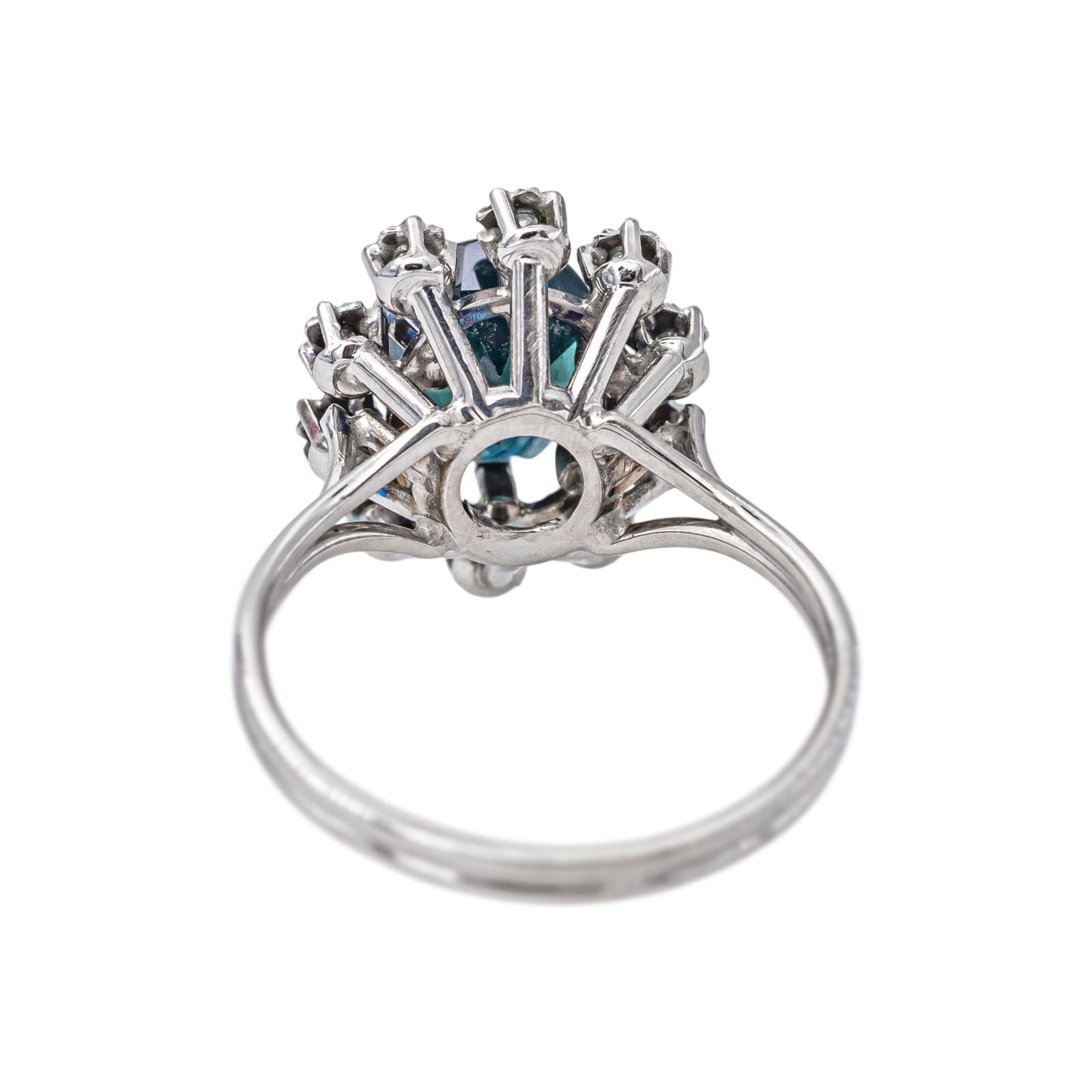Bague Pompadour Or blanc Saphir