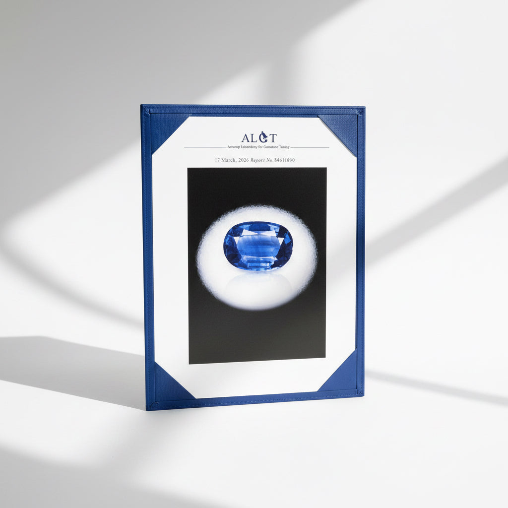 Ring Cocktail in white gold and sapphire