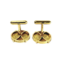 Yellow gold cufflinks
