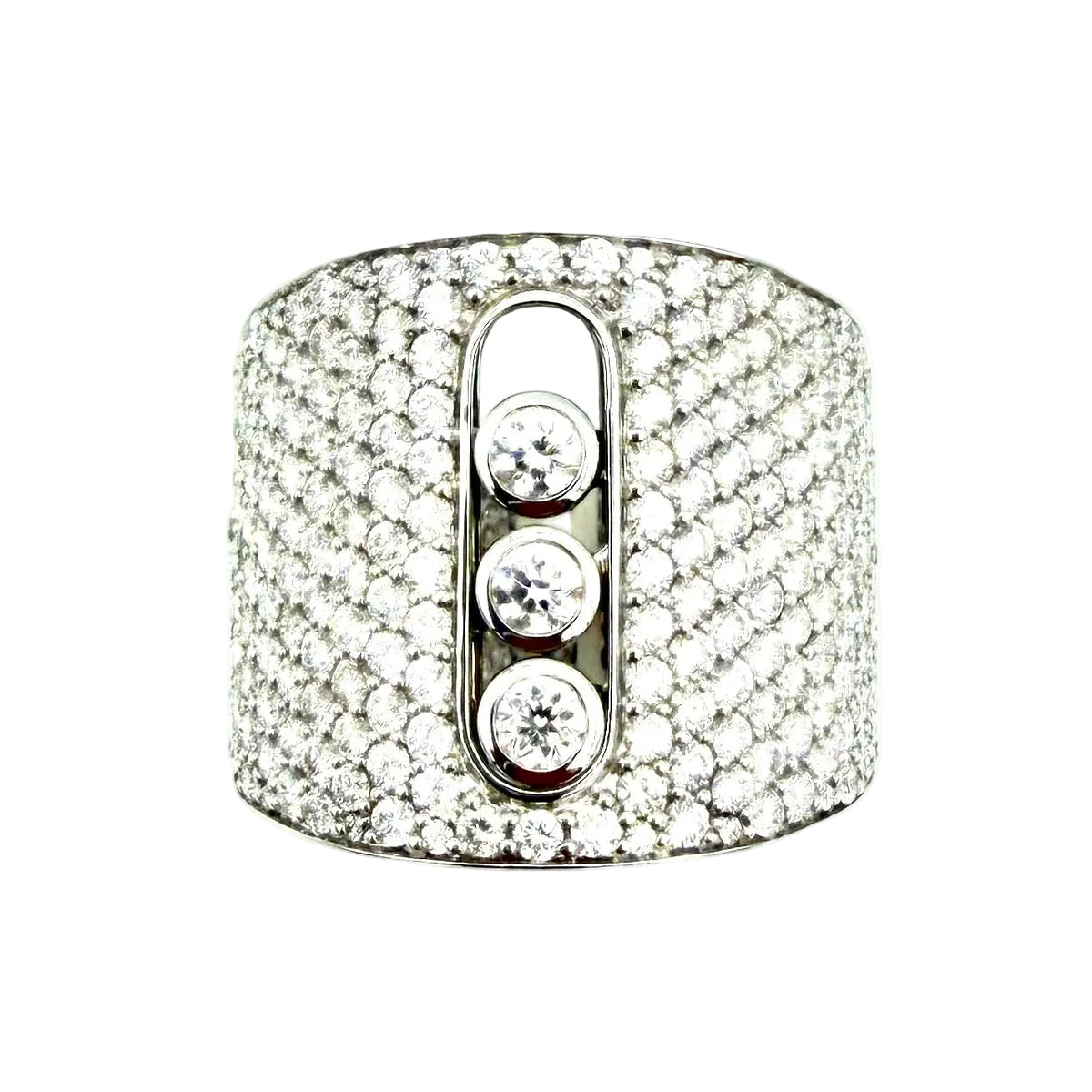 MESSIKA "Move Joaillerie Pave" Ring in white gold and diamonds