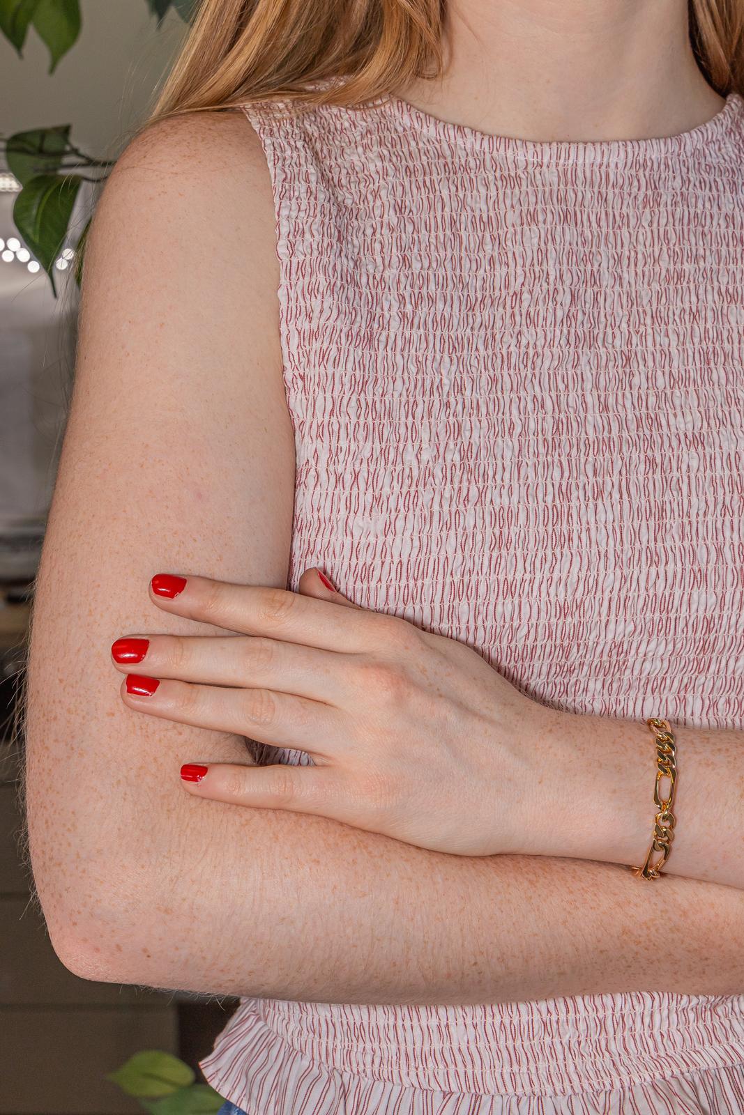 Bracelet Maille figaro Or rose