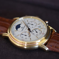 JAEGER-LECOULTRE "Odysseus" Watch in Yellow gold, Rose gold and leather