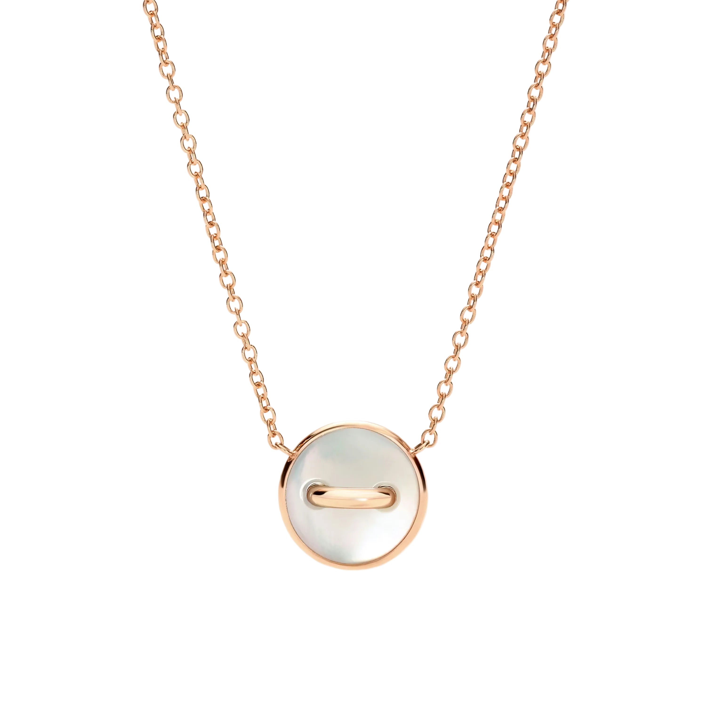 Collier Pendentif POMELLATO "Pom Pom Dot" en or rose, malachite, nacre et diamants