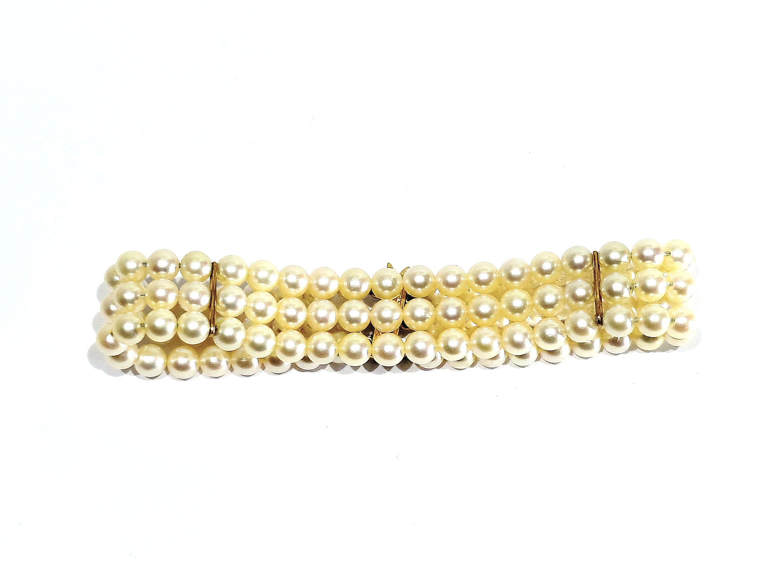 Gold and Pearl Bracelet