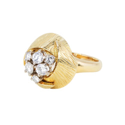 Yellow Gold and Diamond Dome Ring