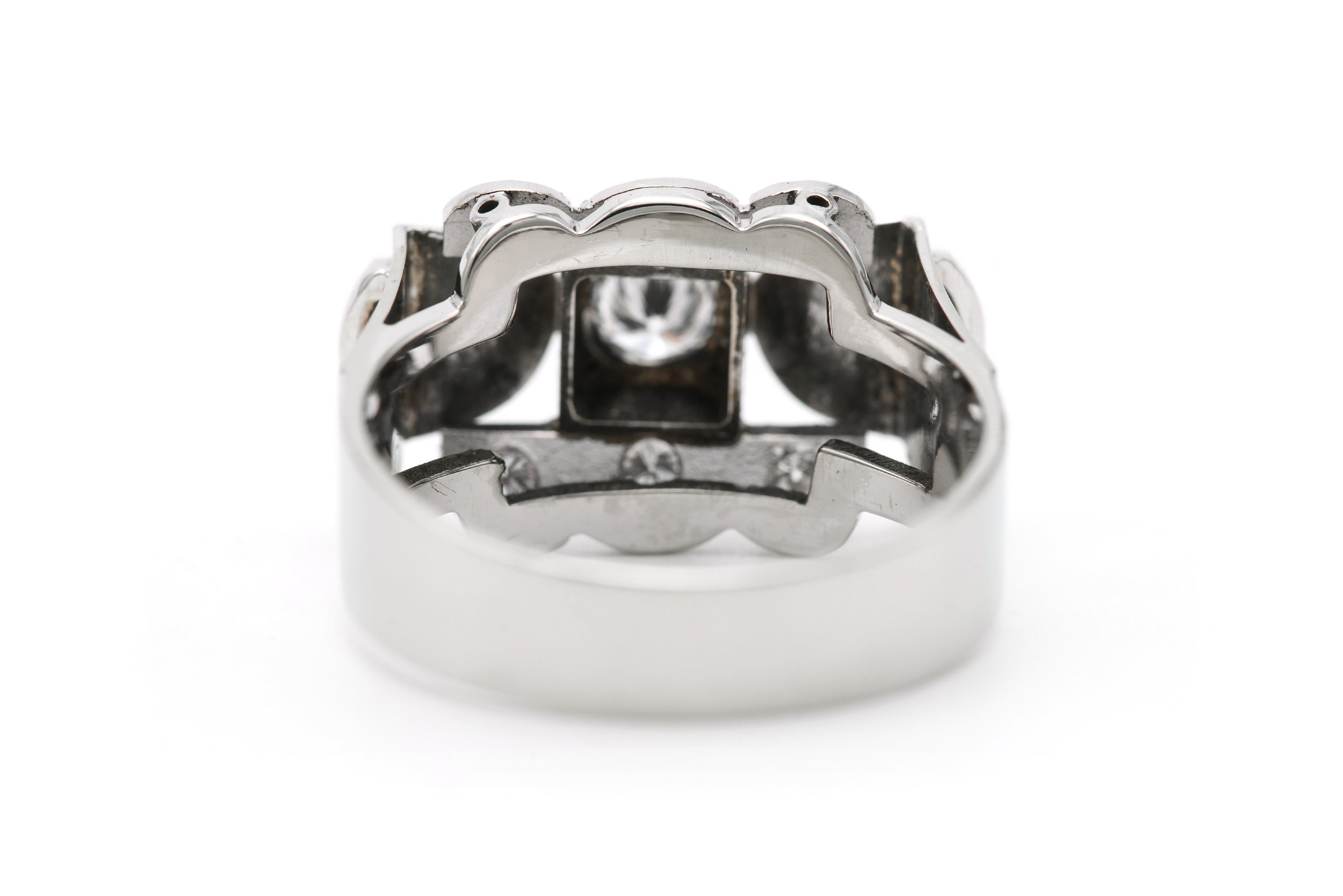Bague Tank en or blanc et diamants