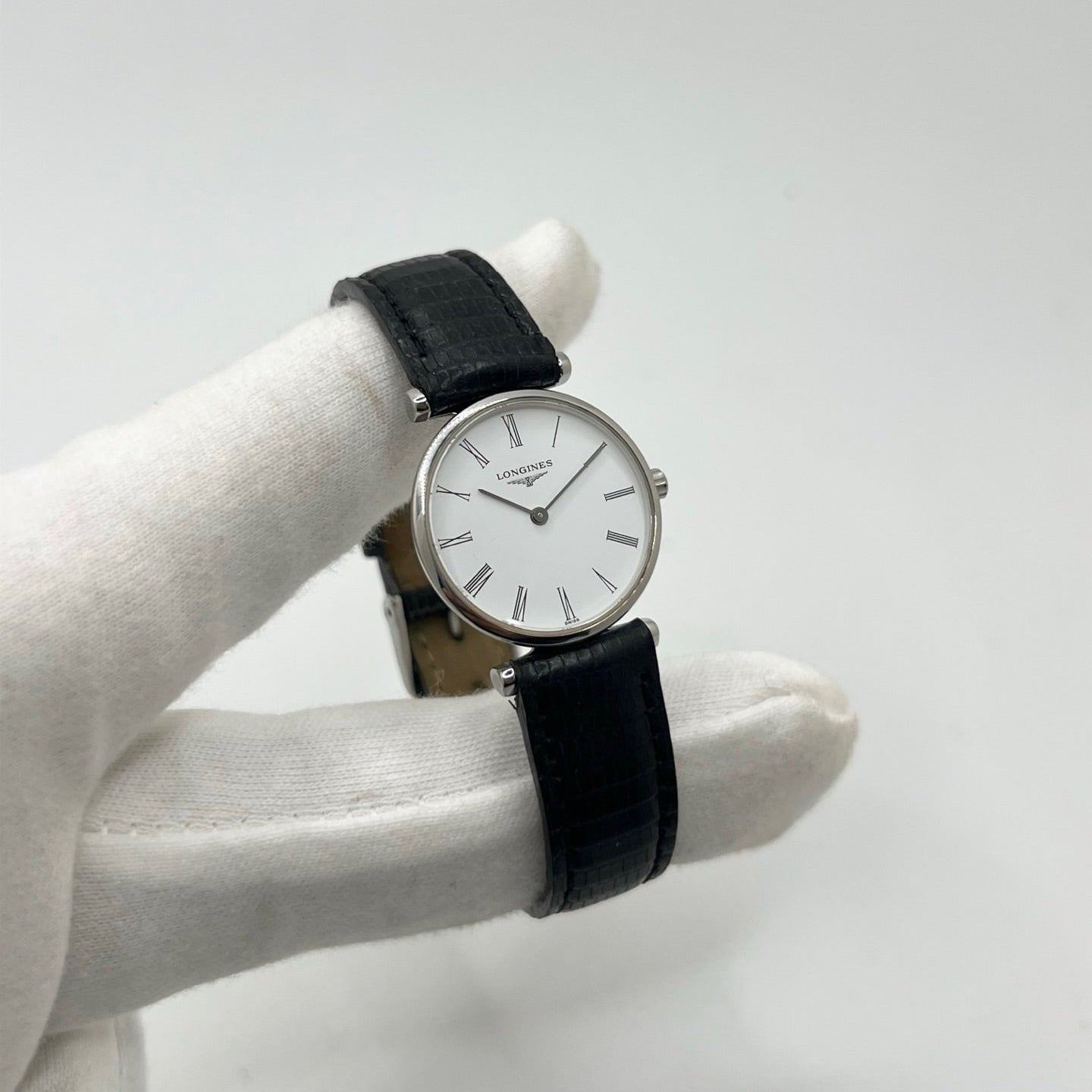 LONGINES "La Grande Classique" Watch in Stainless Steel and Leather