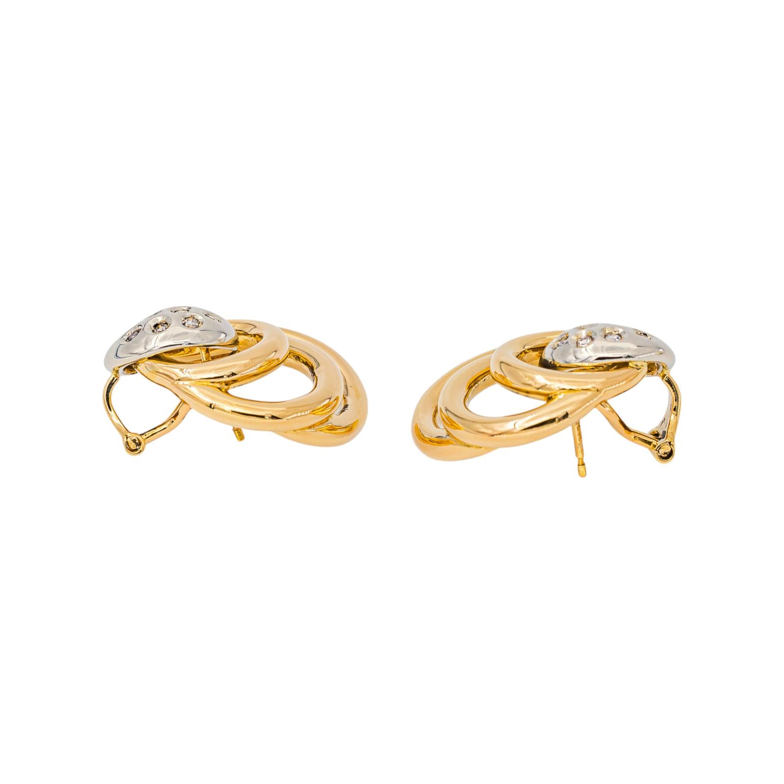 Yellow gold Diamond Earrings