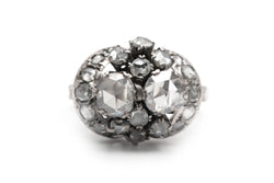 Bague en or blanc et diamants