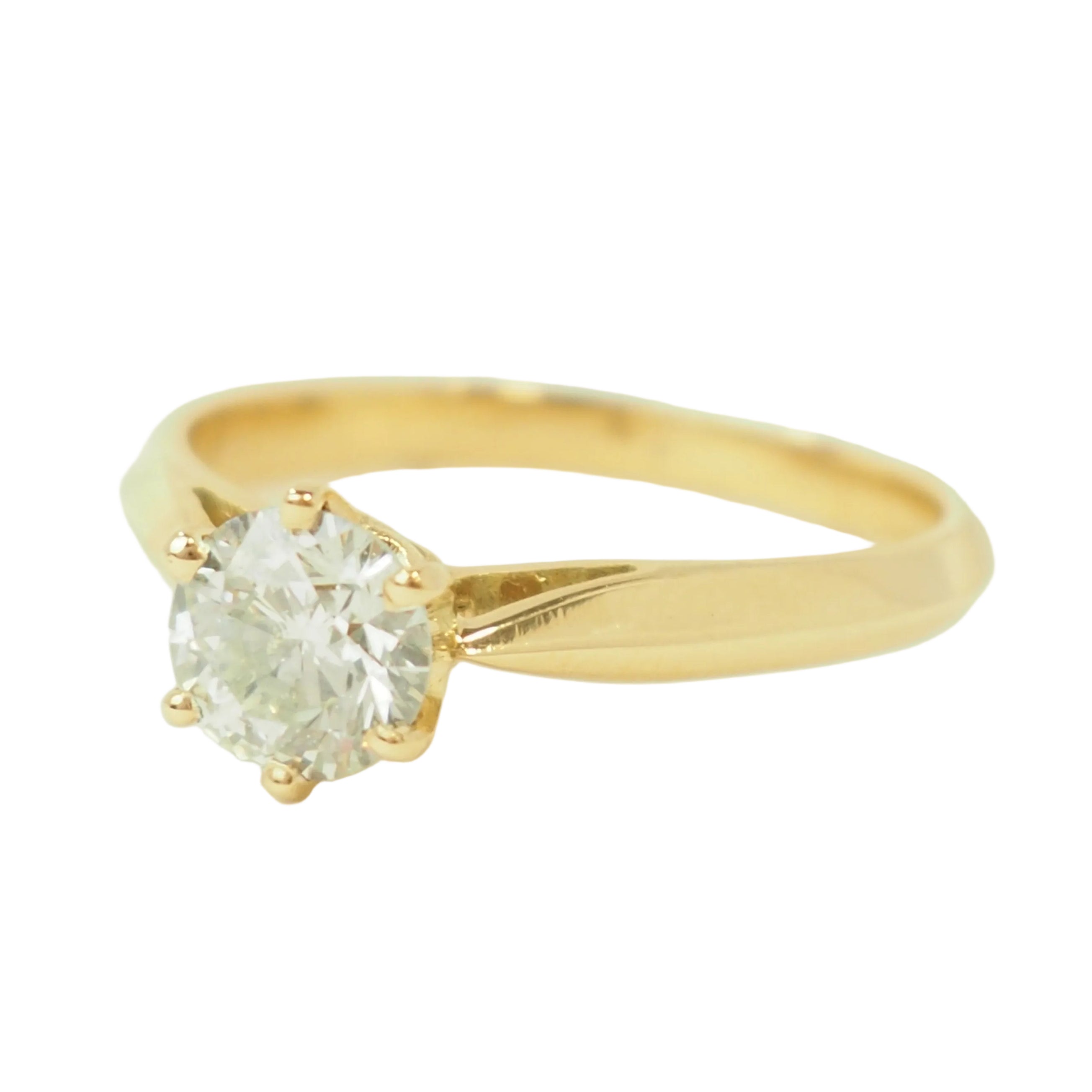 Bague Solitaire en or jaune et diamant