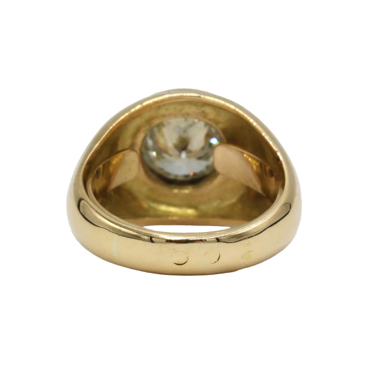 Yellow Gold and Diamond Signet Ring