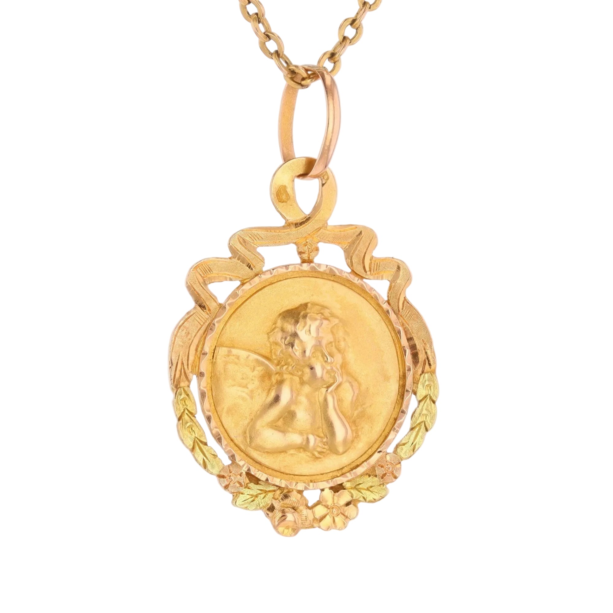 Rose gold and green gold Medal