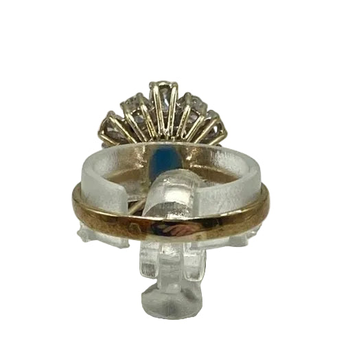 Marquise Ring in Yellow Gold, Sapphire, and Diamonds