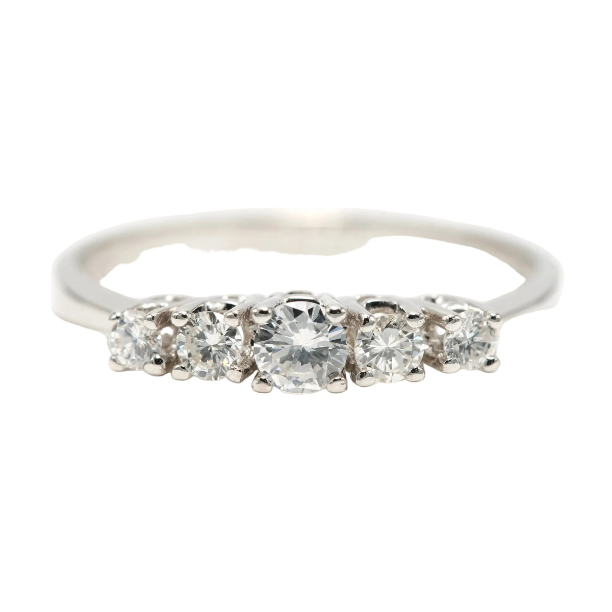 White Gold and Diamond Wedding Band