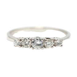 White Gold and Diamond Wedding Band