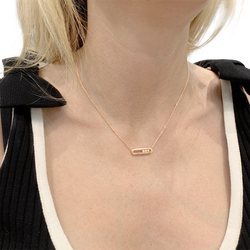 MESSIKA "Baby Move" PM Necklace with Pendant in Rose Gold and Diamonds