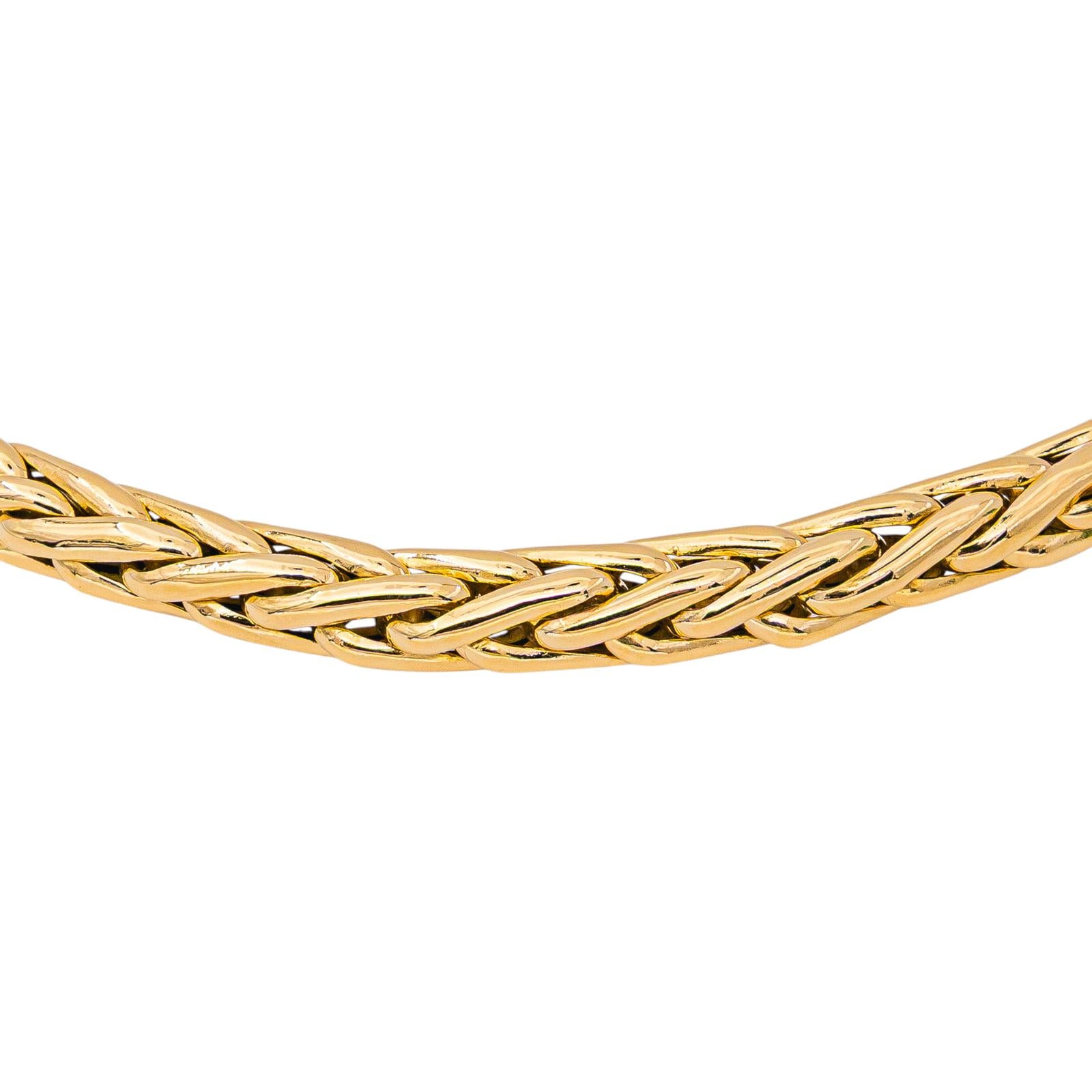 Collier Maille palmier Or jaune