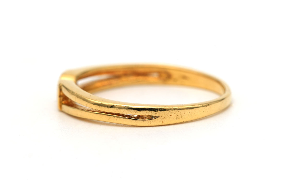 Bague Toi & Moi en or jaune et diamants