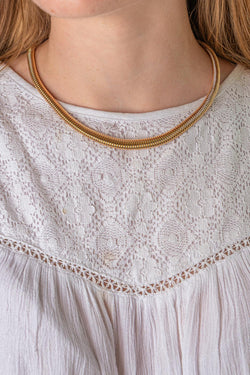 Collier maille Tubogas Or rose