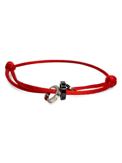 Bracelet CARTIER Love en or blanc, céramique et diamants