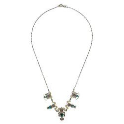Drapery Necklace in Yellow Gold and Emerald