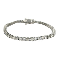 "Ligne" Bracelet in White Gold and Diamonds