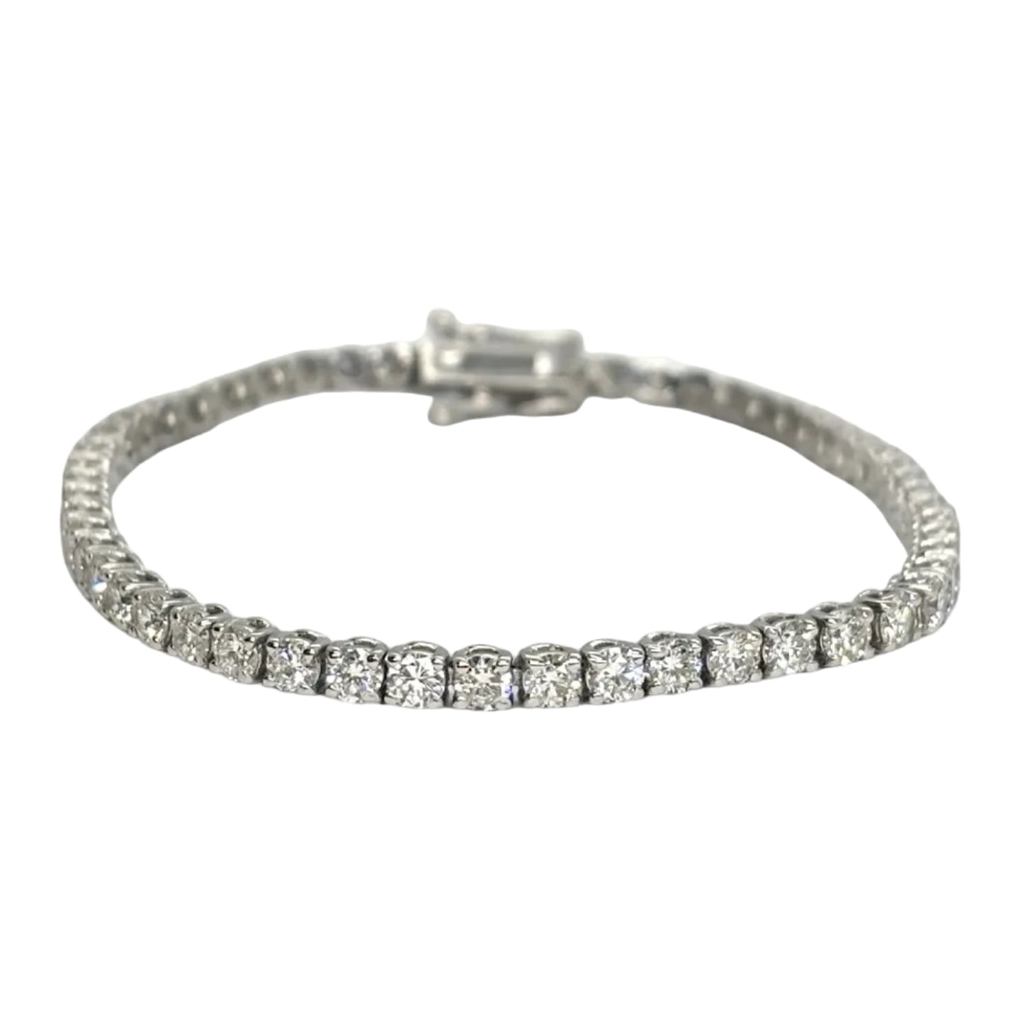 "Ligne" Bracelet in White Gold and Diamonds