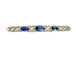 Platinum Brooch with Sapphires and Diamonds