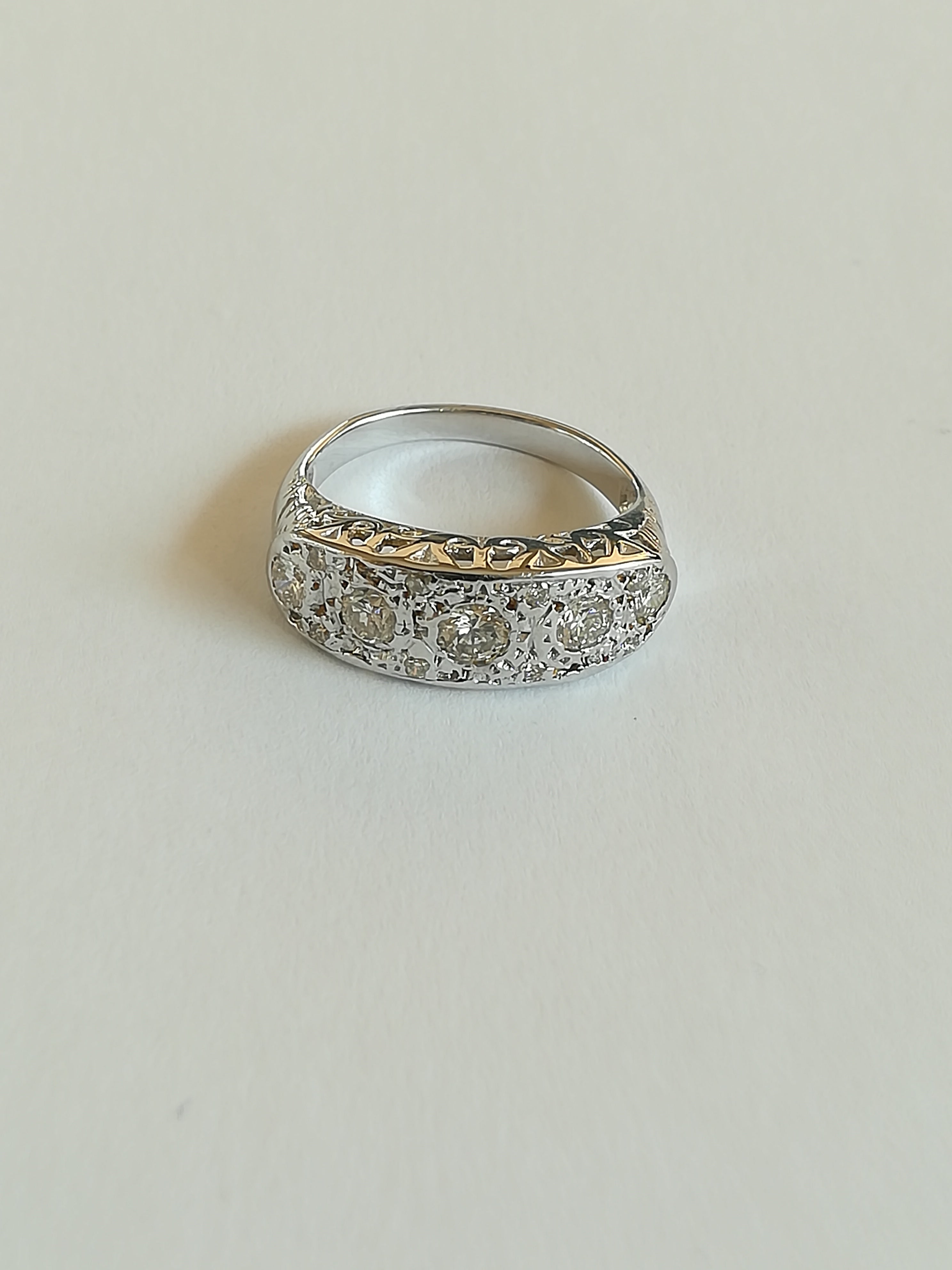 Ring Old Garter in white gold and diamonds