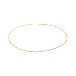 Yellow Gold Coffee Bean Link Necklace