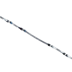 "Ligne" Bracelet in White Gold and Diamonds
