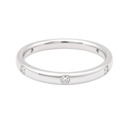 POMELLATO "Lucciole" Wedding Band in White Gold with Diamonds
