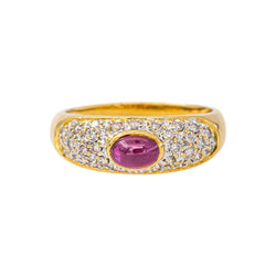 Bague Or jaune Rubis