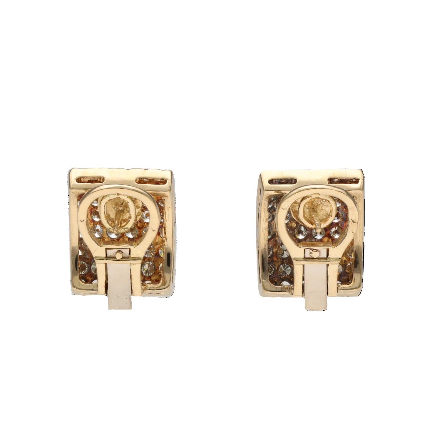 Yellow Gold and Diamond Clip-On Earrings