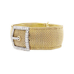Watch secret Jaeger-Lecoultre, "Ceinture", yellow gold, white gold, diamonds.