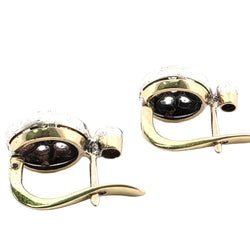 Yellow Gold and Diamond Lever-back Earrings
