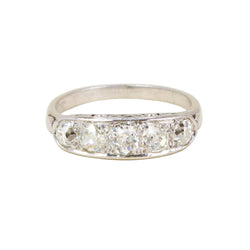 Platinum and Diamond Garter Ring