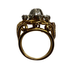 Yellow Gold and Diamond Dome Ring