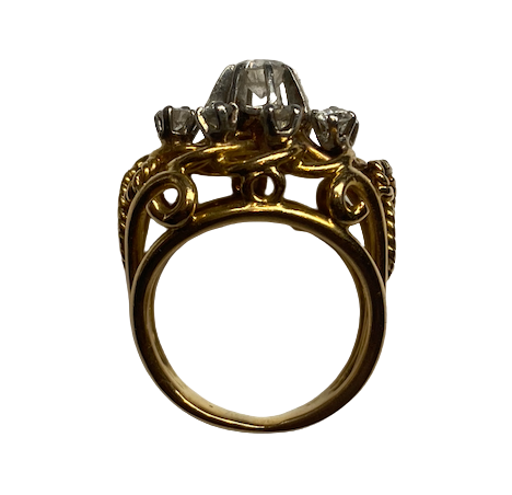 Yellow Gold and Diamond Dome Ring