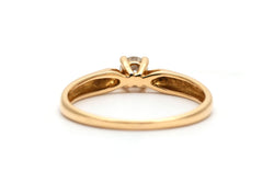 Yellow Gold Solitaire Ring with Diamond