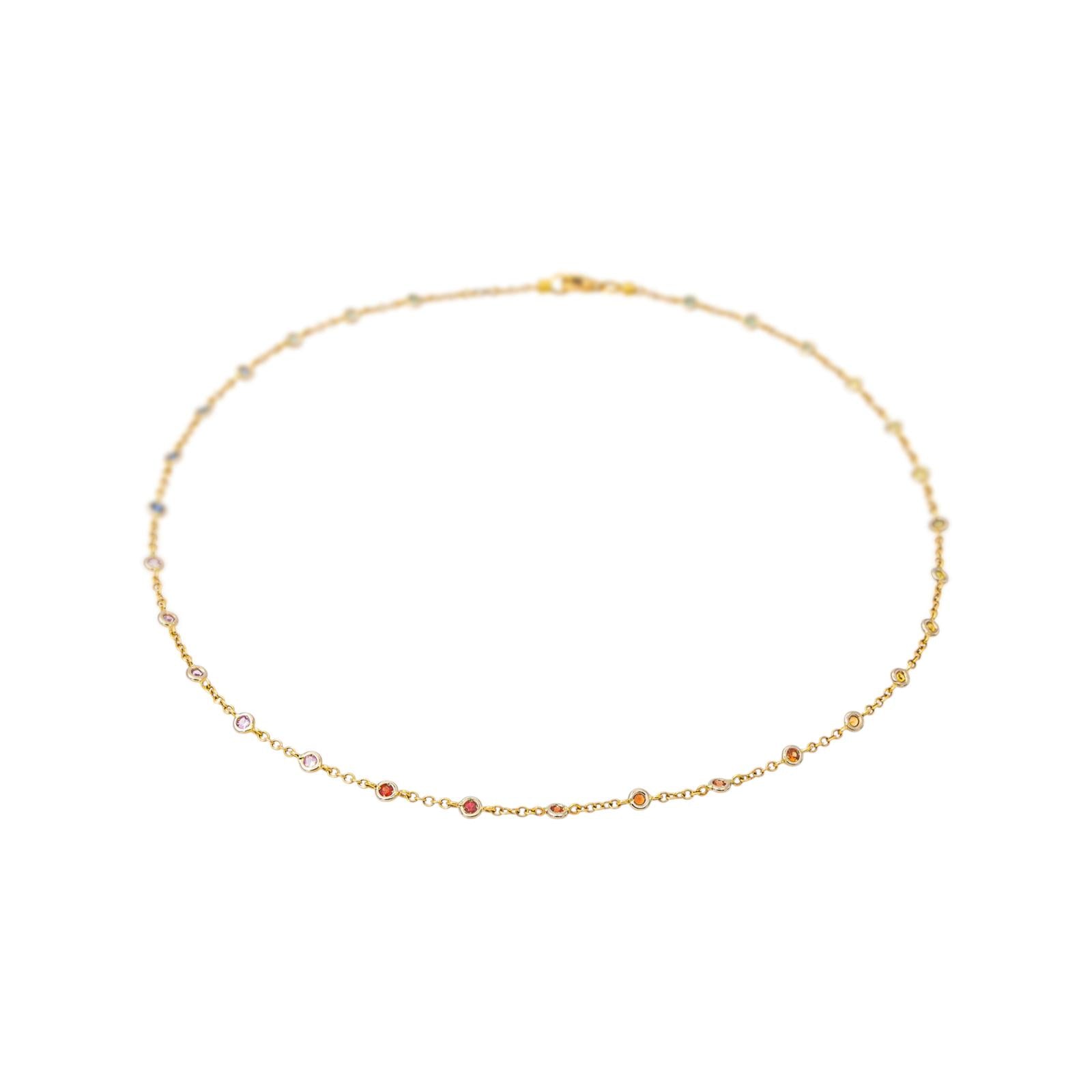 Collier  Or jaune Saphir