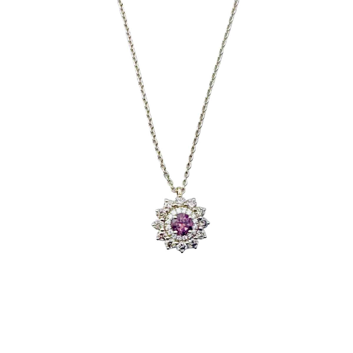 GEMMYO "Lefkos Camaïeux" Pendant Necklace in yellow gold, Tourmaline, and Diamonds